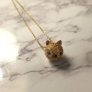 Fossil fox necklace